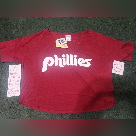 VS PINK Phillies cropped top 5th and ocean NEW with tags size MED 4/2012 vintage - Picture 1 of 11